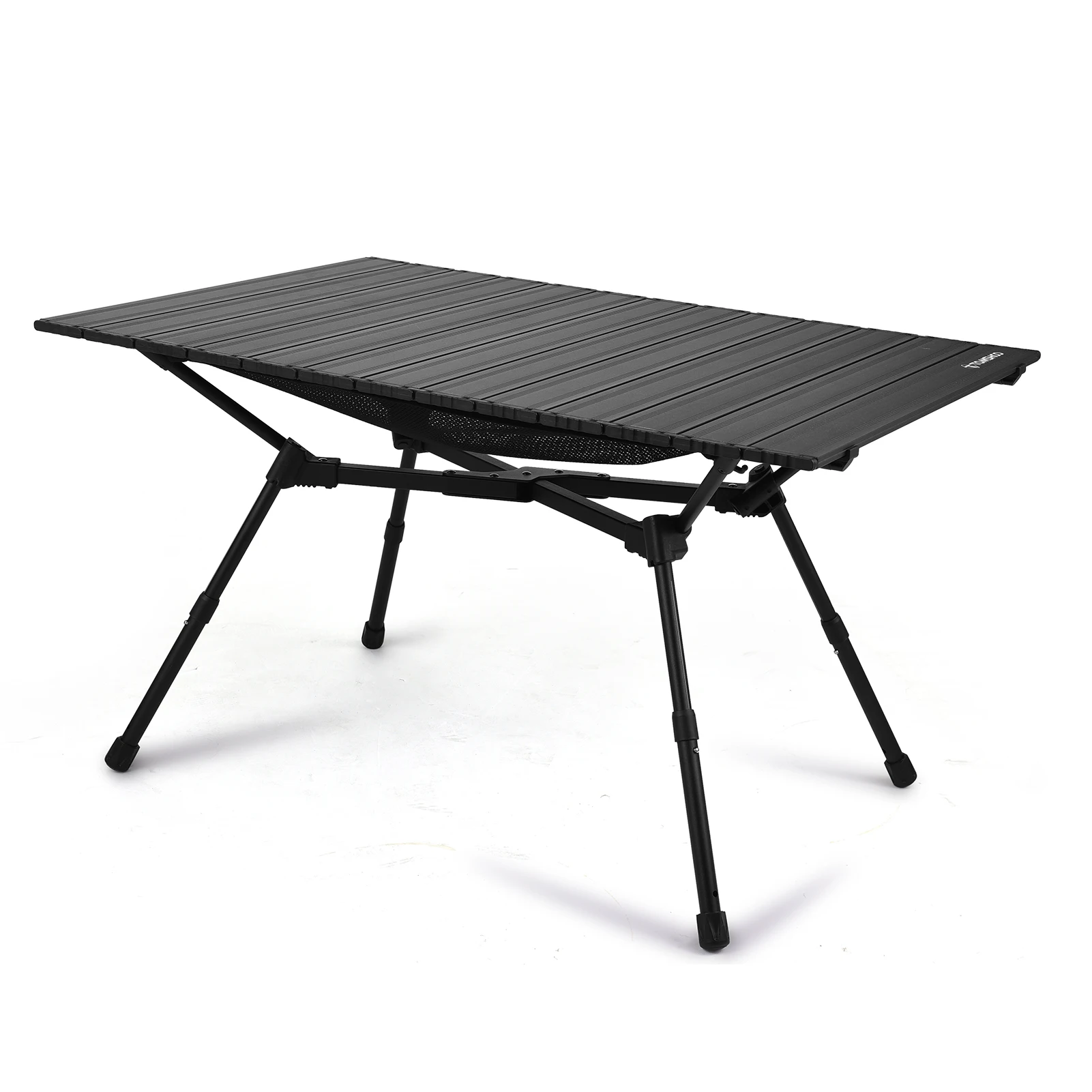 

TOMSHOO Folding Camping Table Foldable Aluminum Camp Table with Mesh Basket & Adjustable Legs for Outdoor Picnic Backyard BBQ