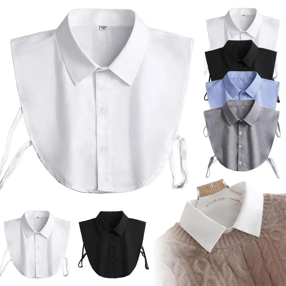 Mehrfarbige klassische Halbhemden mit künstlichem falschem Kragen, abnehmbare DK JK-Kragenbluse, halbe Hemden, abnehmbarer gefälschter Kragen für Damen – Detail 1