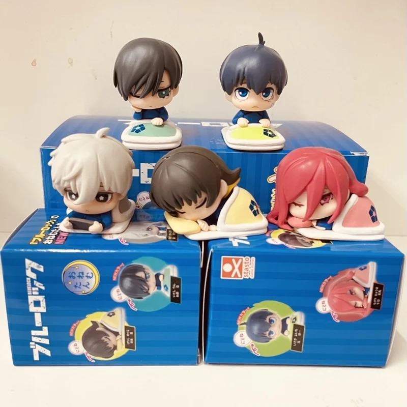 

Фигурки героев аниме Blue Lock Sleep Gashapon, фигурка Nagi Seishiro Yoichi Isagi, украшение для Хэллоуина, ПВХ Модель, подарок на Рождество