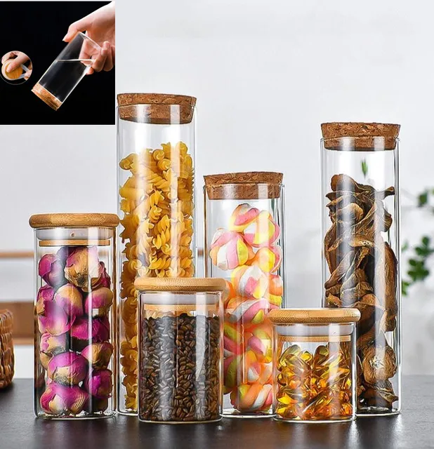 100pcs 50-260ml Glass Jar With Lid Cookie Jar Kitchen Jars And Lids Mason  Candy Jar For Spices Glass Container Wholesale - Bottles,jars & Boxes -  AliExpress