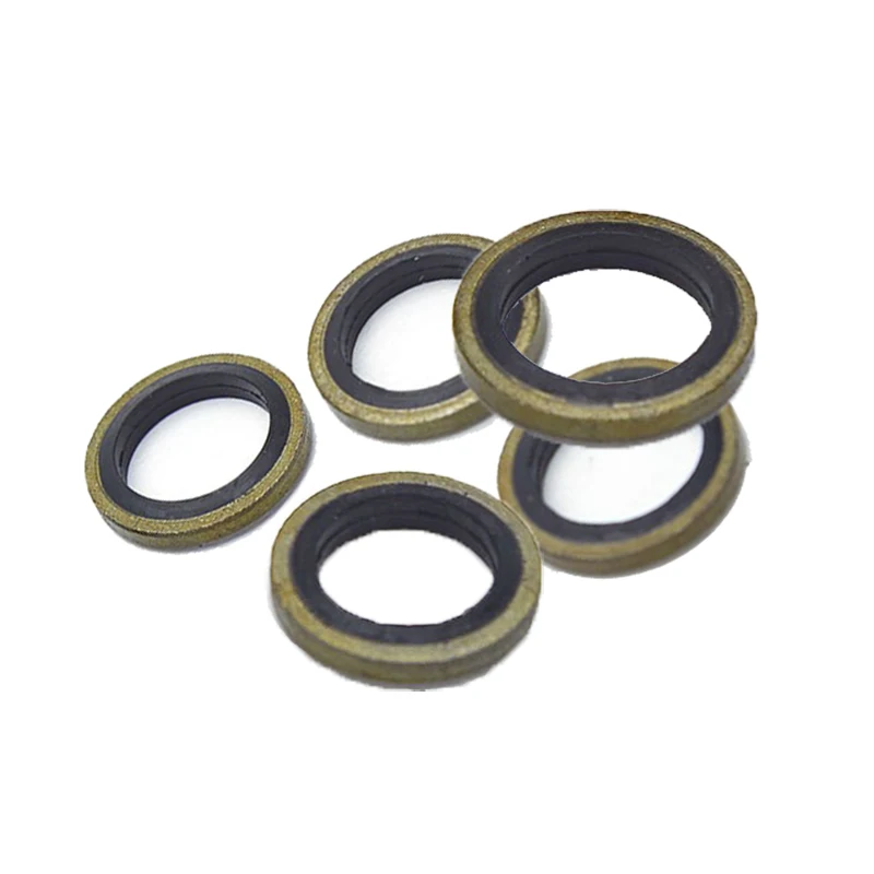 M6-M16 Sump Plug Gasket Car Oil Drain Screw Combined Sealing Washer Bonded Seal Gasket Oil Resistant O Ring Combination oil drain plug gasket oil drain plug seal washer o ring gasket sealing washers copper gasket combination
