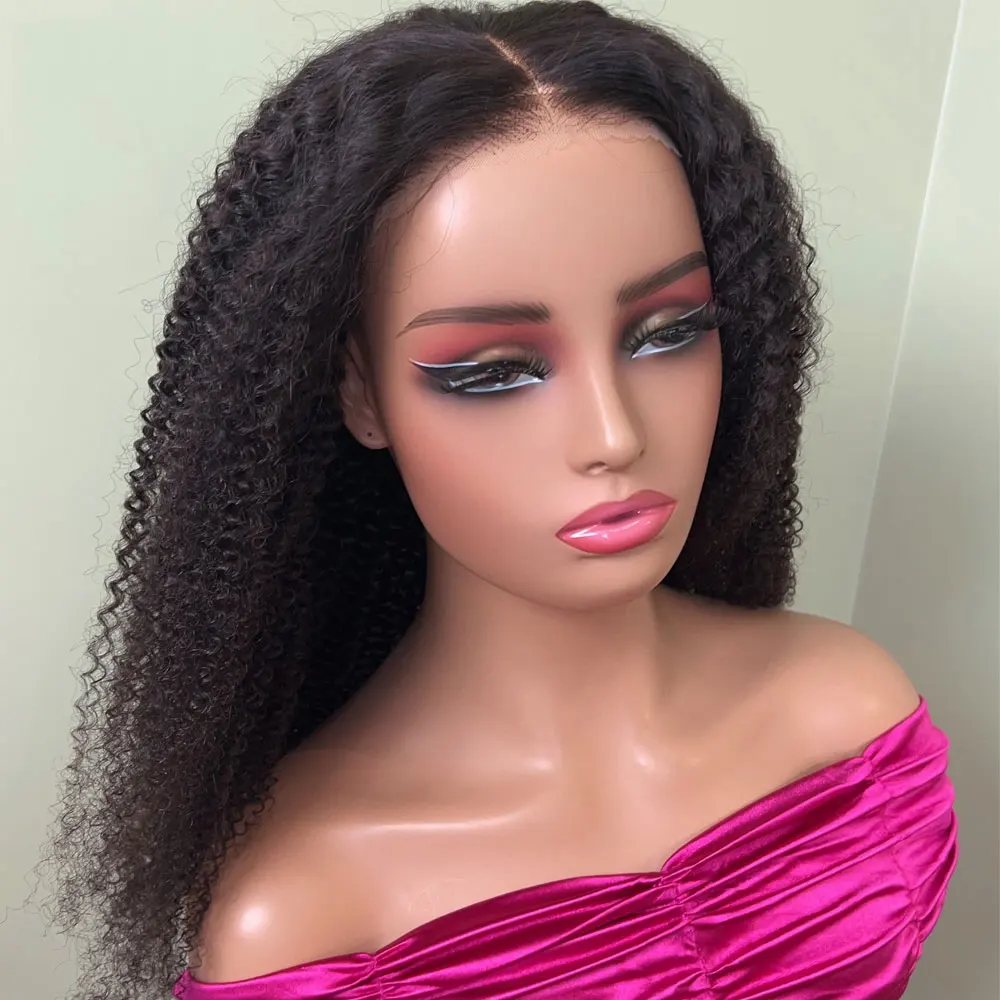Afro Kinky Curly Glueless Perücken Echthaar 13x4Hd Transparent Wear And Go 30 Zoll Glueless Perücke Ready To Wear 180 Dichte_voghion.com