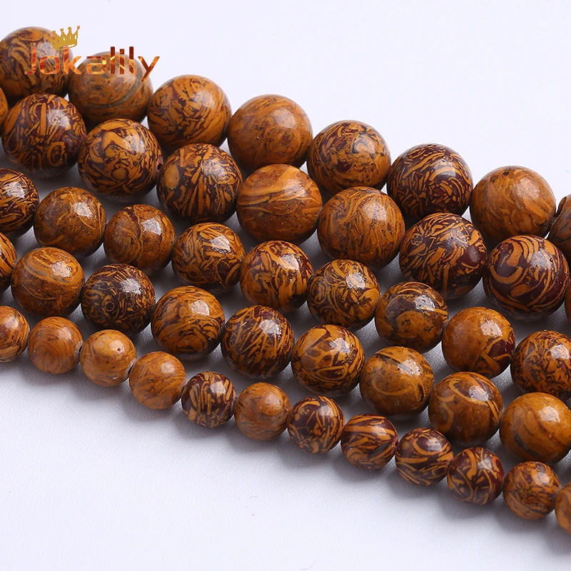 Necklace　Natural　Jewelry　Beads　10　Round　DIY　Beads　Bracelet　Buddhist　Brown　Tibetan　15