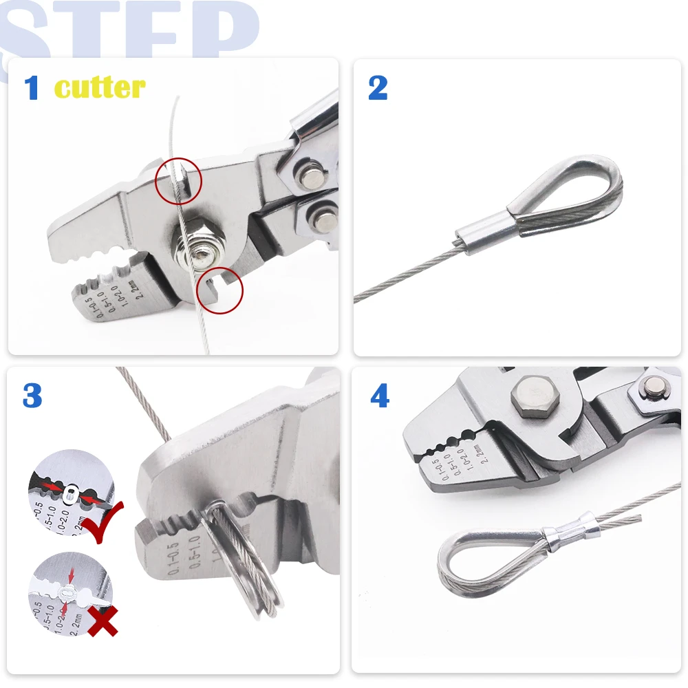 Crimp Pliers Crimping Plier Wire Ferrules  Crimping Tool Steel Wire Rope -  Wire - Aliexpress