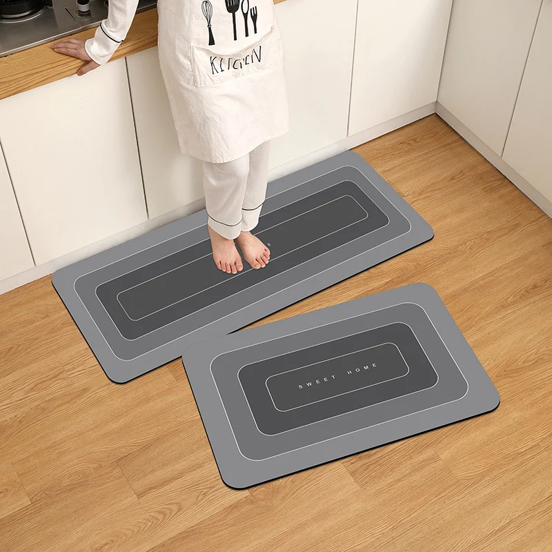 1PCS Kitchen Floor Mat Waterproof, Anti-skid, Anti-dirty Foot Mat Household Door Mat, Door Mat Carpet, Diatomite Door Mat BEST SELLERS