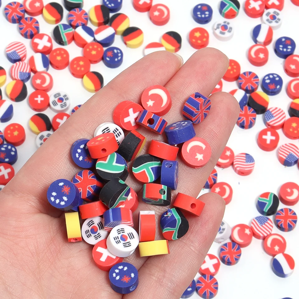 200 Perline Polimero Colorate Miste 20 Colori | Rotonde 8mm, Per Braccialetti Fai-Da-Te, Fatte A Mano