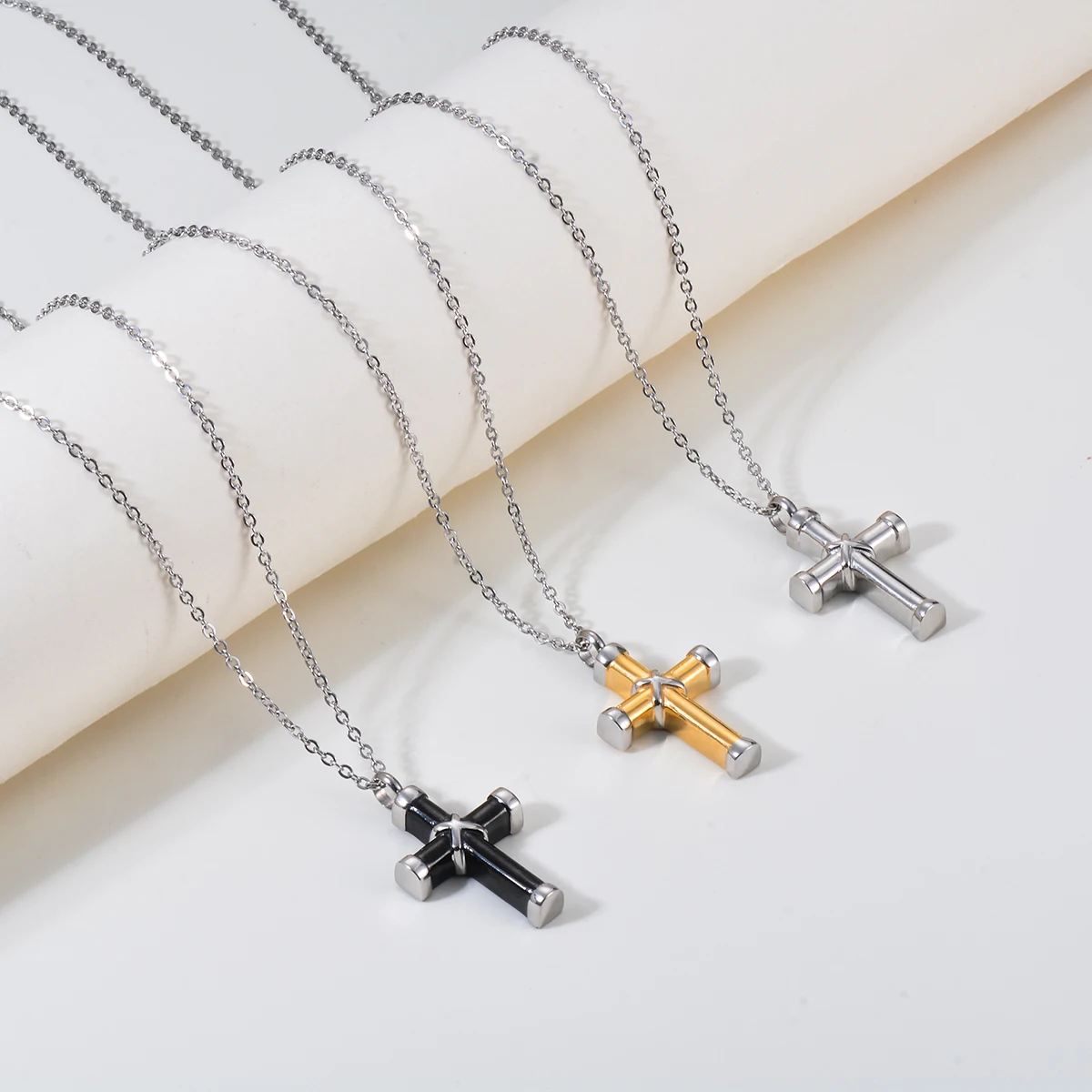 Classic Cross Ashes Necklace Stainless Steel Urn Pendant Ashes Holder Memorial Jewelry Keepsake for Women Men with 20"Chain 4