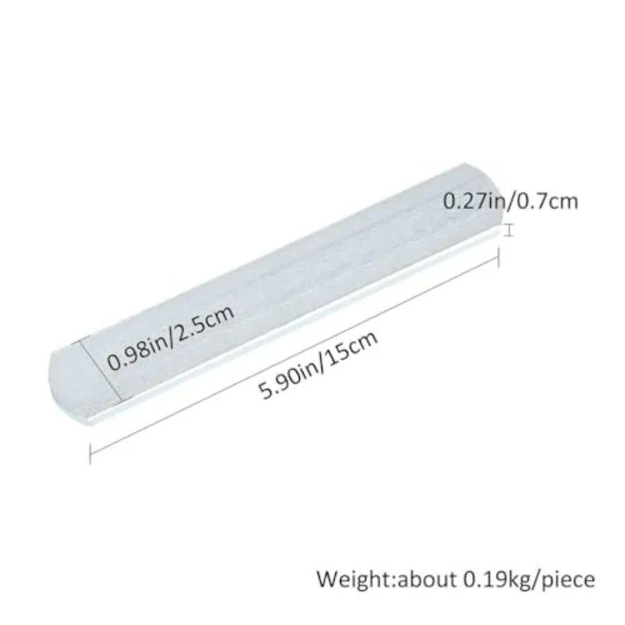 Fitness Weights - 10 Pcs Weighted Steel Plates for Ankle and Wrist Weights 15 X 2.5 X 0.6 Cm Ideal for Home Workouts and Jogging