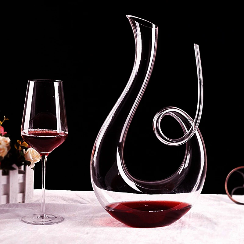 Decanter1500MLCrystalHighGradeSwanSpiralWineDecanterCreative