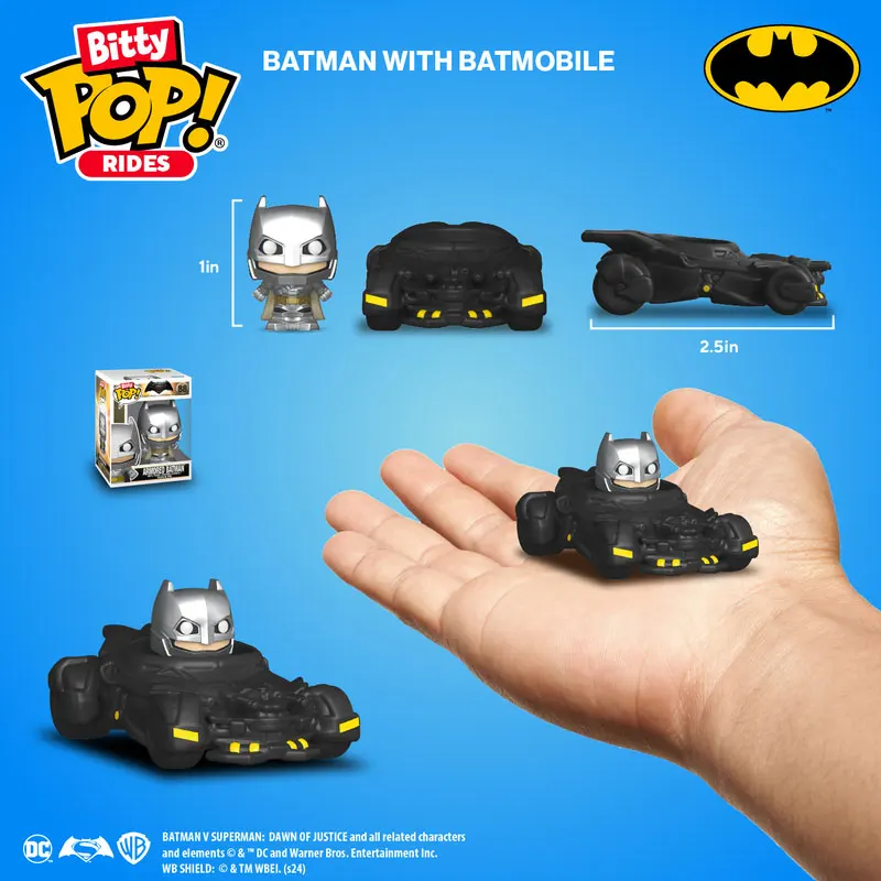 Bitty Pop! Rides – Batman with Batmobile & Exclusive Armored Batman Figure