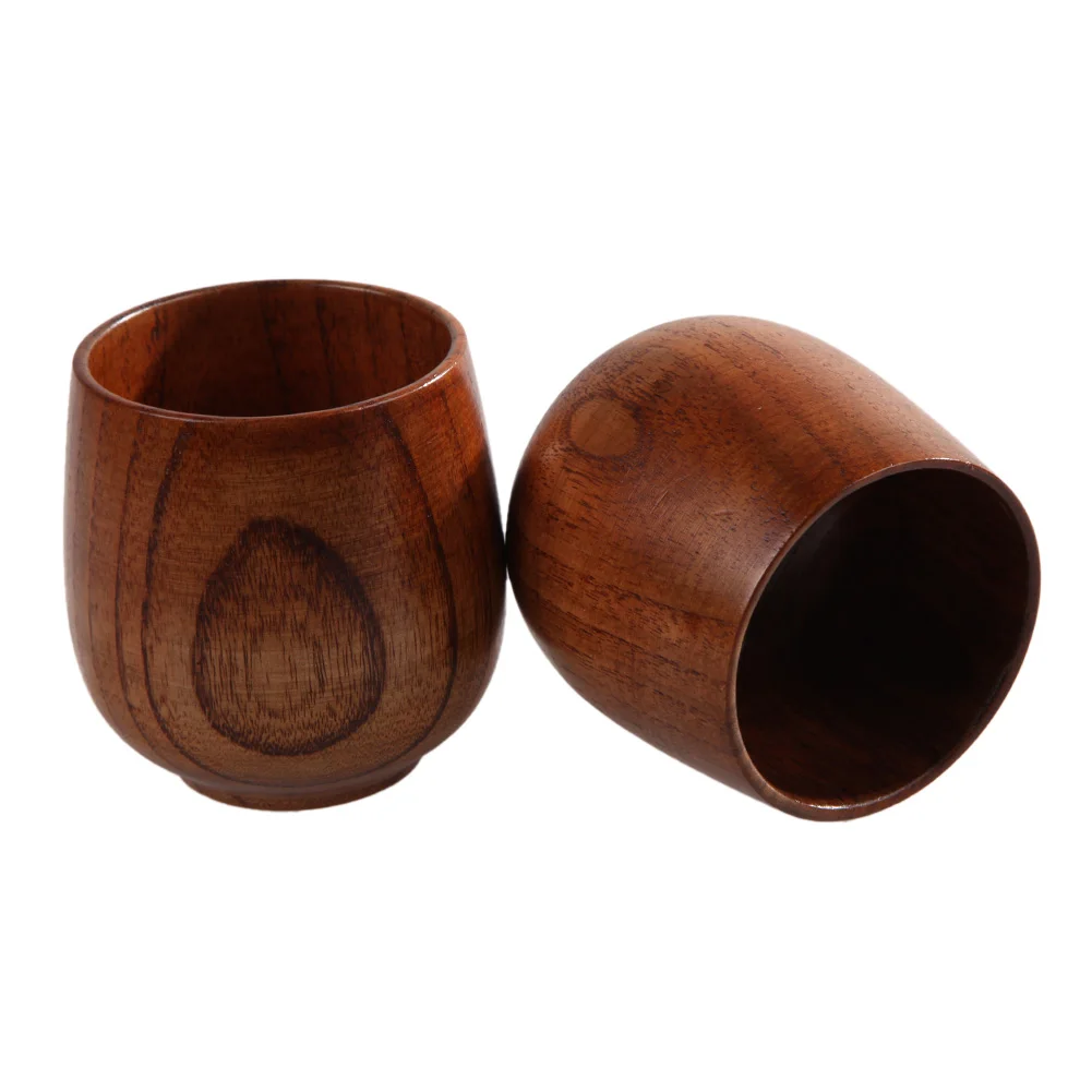 180ml Primitive Handmade Natural Spruce Wood Wooden Cup Mug Breakfast Beer