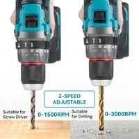 YOFIDRA 700N.M perceuse à percussion électrique sans brosse tournevis sans fil plaques sol travail du bois outil électrique pour broche de batterie Makita 3