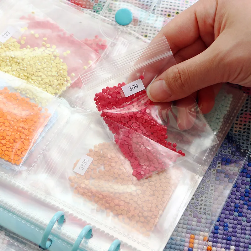 Diamond Painting Storage Containers Bead Storage Book Binders With DIY Craft Bag Number Stickers Diamond Art Accessories