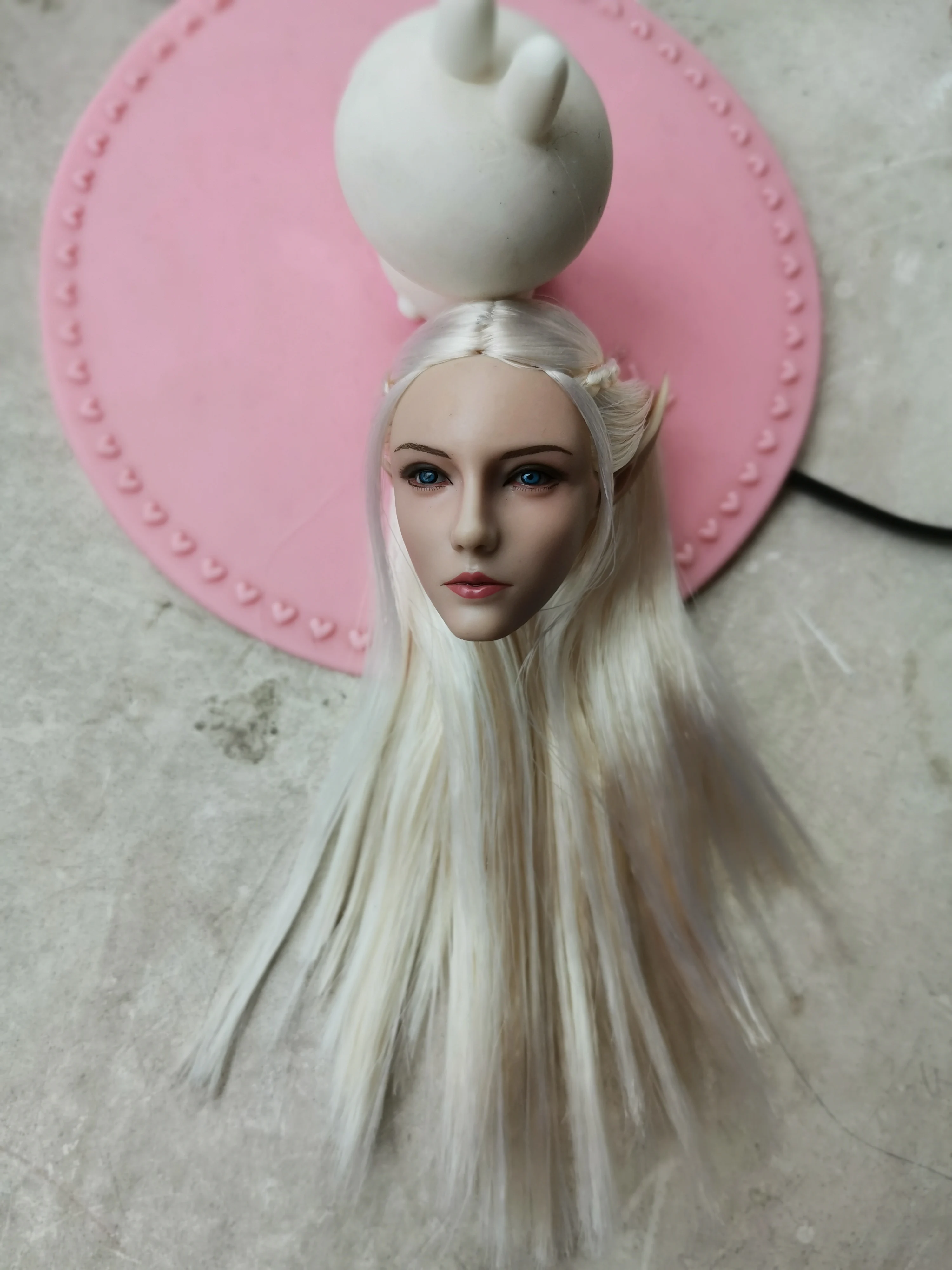 1/6 스케일 루시퍼 엘프 퀸 소녀 머리 조각 모델 머리 장식 없음 DIY 12'' 여성 액션 피규어