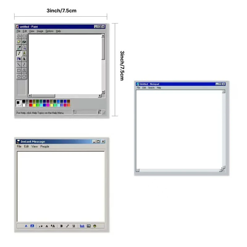Vintage Computer Drawing Sticky Notes 50 Sheets - Ideal for Artists & Office Use,Durable Adhesive Notes, Sticky Notes for Office - 6