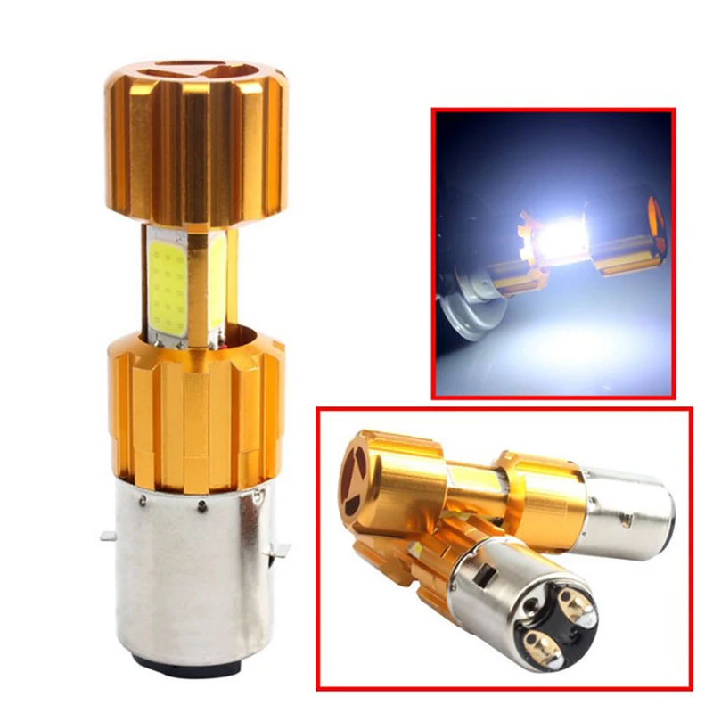 1 Pz H6 Ba20D Led Faro Moto 2000Lm 3Cob Moto Lampadina Moto Scooter