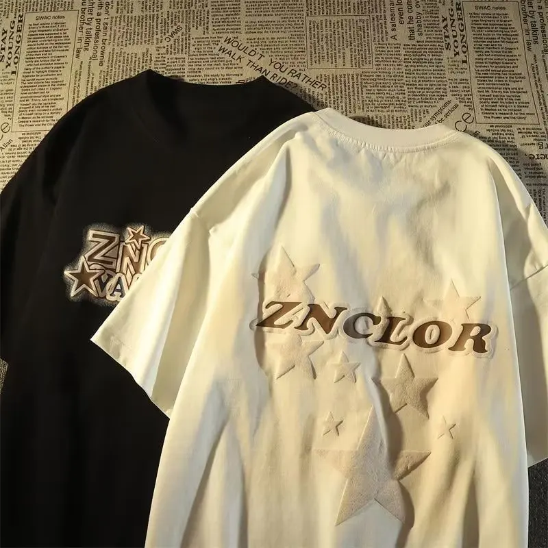 

Женская футболка в американском ретро-стиле, свободная Винтажная футболка с коротким рукавом, в европейском и американском стиле, лето 2023