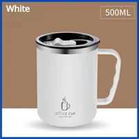 16oz Insulated Coffee Cup with Handle Stainless Steel 500ML Coffee Cup Double Wall Thermos Coffee Travel Mug with Mag Slider Lid 3