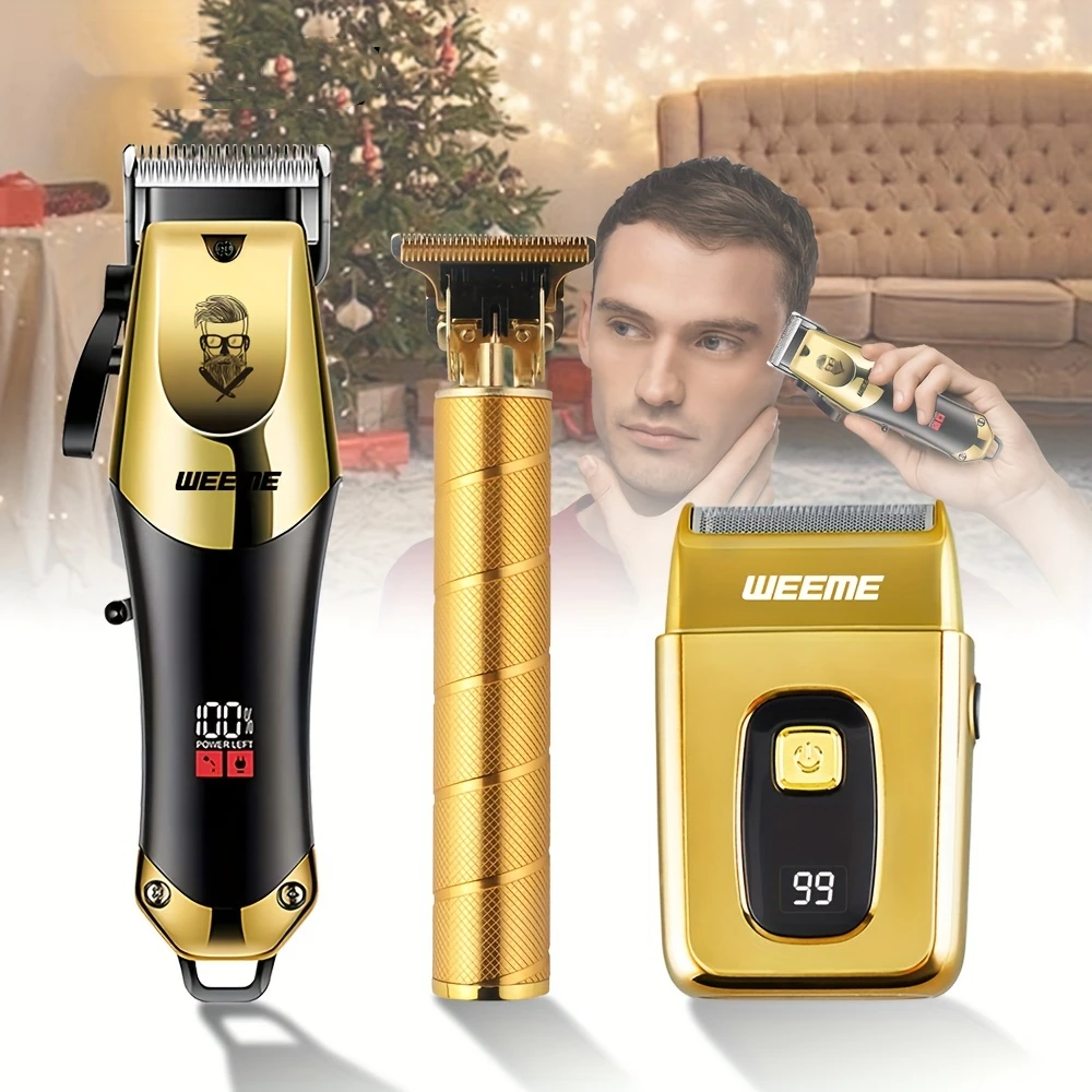 USB rechargeable Barber T-type blade trimmer and reciprocator razor fashion father husband son friends the perfect Christmas gif 5