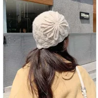 Autumn and Winter Hats, Fashion Korean  Style Rabbit Hair Wool Hats, Middle-aged Mothers, Plush and Thickened Ear Protection 2