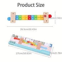 Children Wooden Math Arithmetic Learning Toys Montessori Teaching Addition Ruler Educational Number Toys For Kids Teaching Aids 2