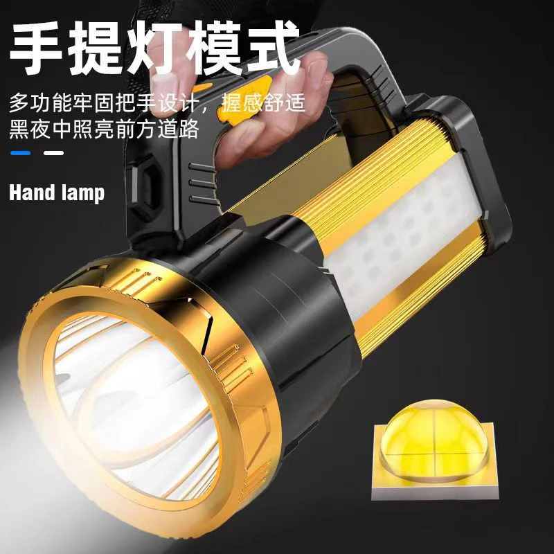 Torcia LED ultra potente, torcia da 700 lumen, torcia ricaricabile tramite USB, 5 modalità, impermeabile IP68 per campeggio [classe energetica F