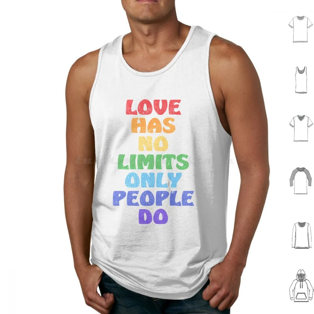 

Майка с надписью Love Has No Limits, майка без рукавов с надписью Do-Design Company Pride Art