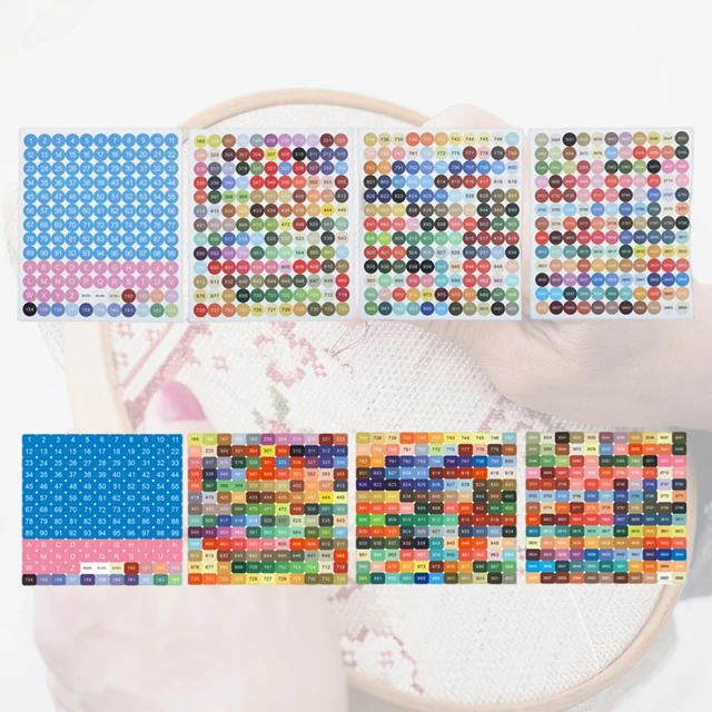 Diamond Painting Color Number Stickers Labels Stickers Storage Box Diamond  Painting Accessories Colorful DMC - AliExpress