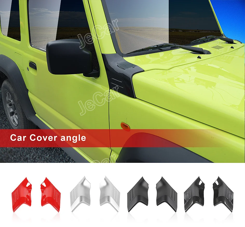 محرك السيارة زاوية غطاء هود الديكور ABS ملصقات لسوزوكي جيمي JB64 2019 حتى زخرفة اكسسوارات السيارات الخارجية