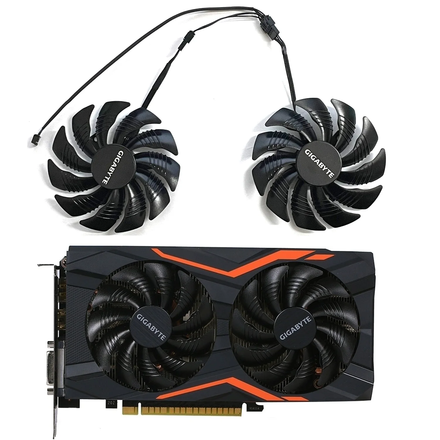 T129215Su Pld09210S12Hh 4Pin 88 Millimetri Dc 12V 0.5A Gigabyte Gtx 1050 1060 1070 960 Rx 470 480 570 580 Scheda Grafica Ventola Di Raffreddamento