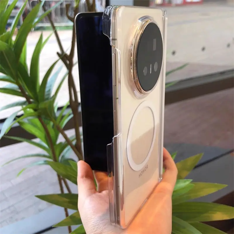 Elegant Magnetic Transparent Case with Dual Axis Protection
