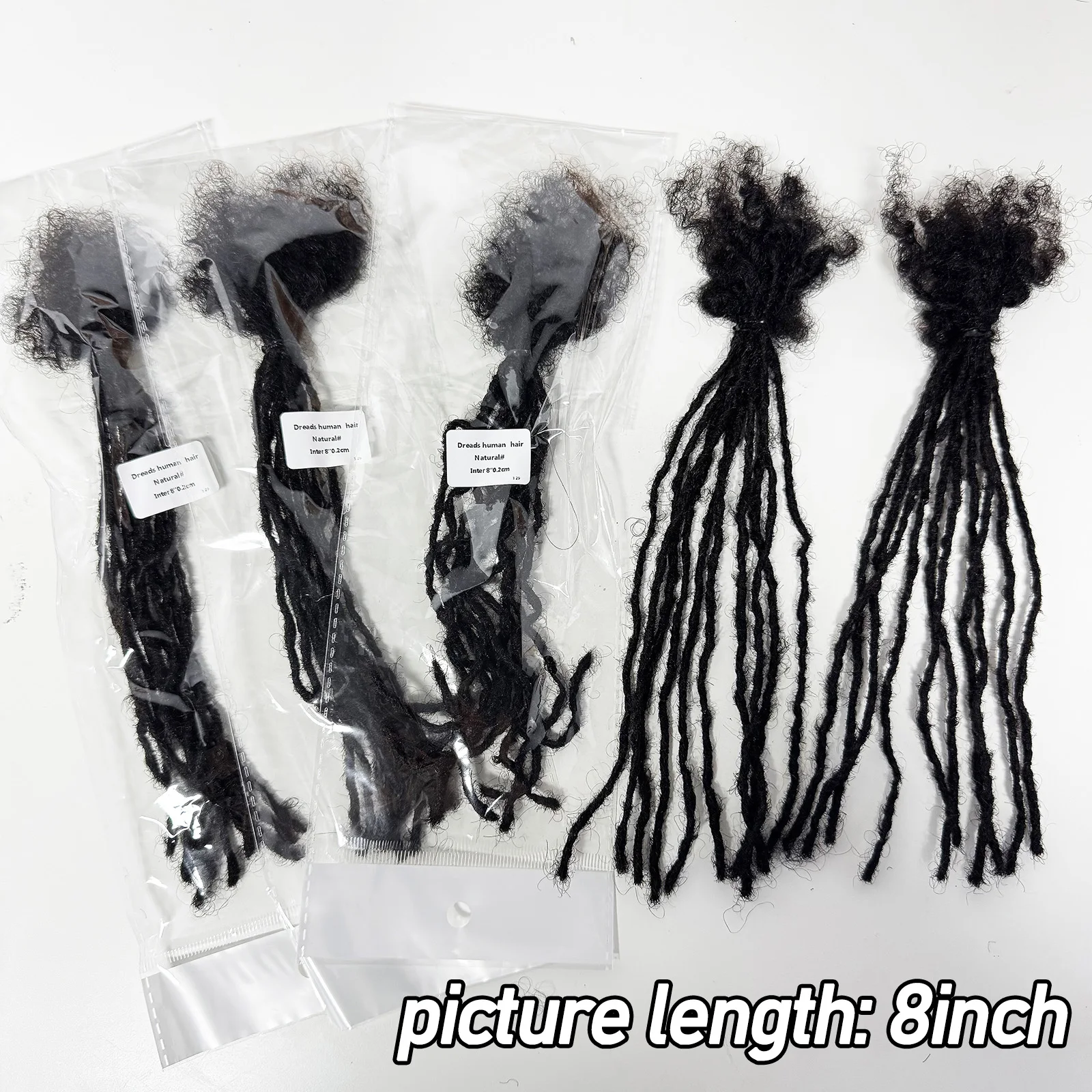0.1cm-0.2cm Width Sister Locs Extensions Human Hair Curly Tips Permanent Micro Locs Extensions Natural Looking Soft Dreadlocks 5