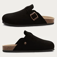 Comwarm Cork Footbed Clogs For Women Men Fashion Leather Mules Comfort Potato Shoes With Arch Support Indoor Outdoor Flat Slides - Image 3
