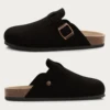 Comwarm Cork Footbed Clogs For Women Men Fashion Leather Mules Comfort Potato Shoes With Arch Support Indoor Outdoor Flat Slides 3