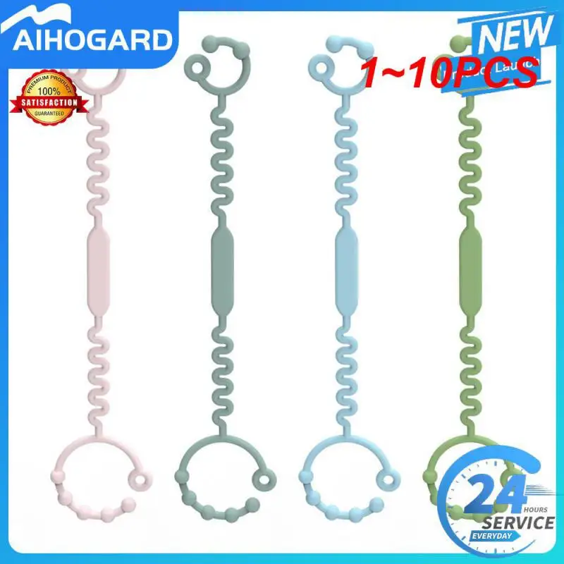 

1~10PCS New Baby Silicone Toy Safety Straps Adjustable Baby Pacifier Clip Teether Straps Newborn Teething Soother Chew Dummy