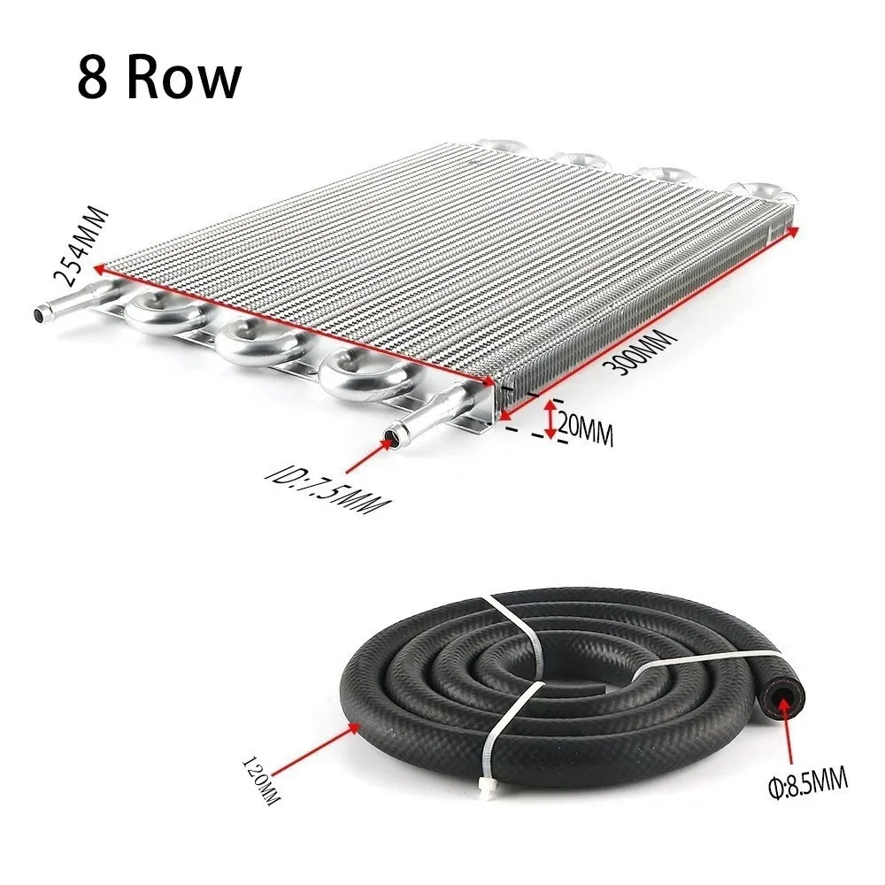 2Row 4Row 6Row 8Row 10Row Aluminum Oil Cooler Kit Oil Radiator Car Auto Transmission Engine Auto-Manual Radiator Converter oil cooler kit