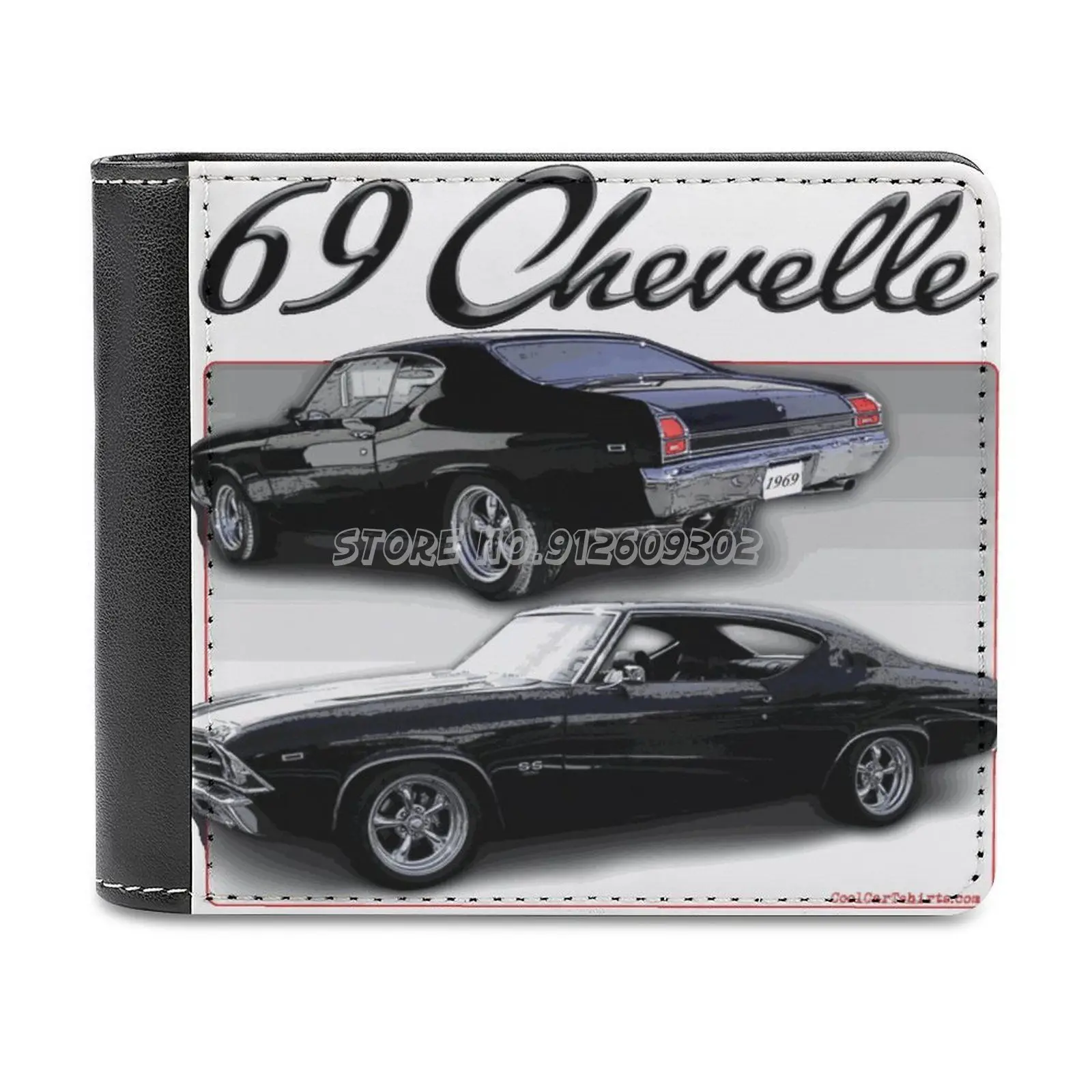 Мужской кошелек 1969 Chevelle кожаный держатель для кредитных карт короткий 69 Chevy Muscl |