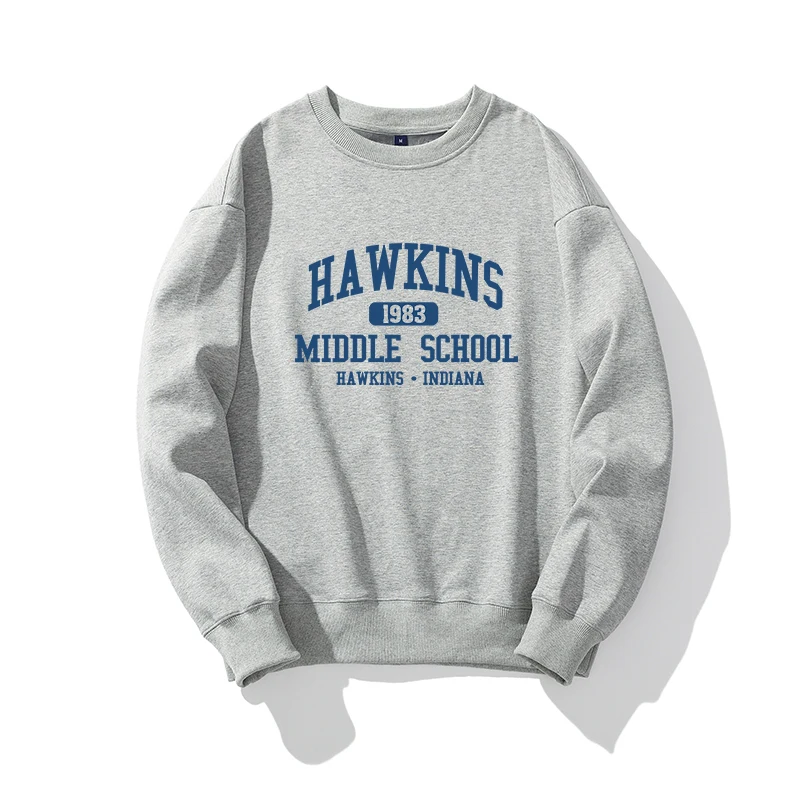 Cozy Long Sleeve Hoodie with Stranger Things Print Unisex Casual Sweatshirt Comfortable and Stylish for Relaxing or Daily Wear 3