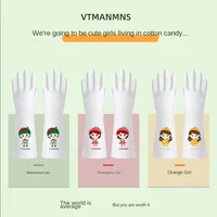 Premium Food Grade Nitrile Gloves for Adults and Kids - Cartoon Design for Kitchen and Household Cleaning 2