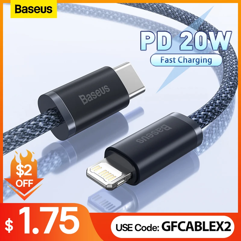  Baseus 20W PD USB C Cable for iPhone 14 13 Pro Max Fast Charging USB C Cable for iPhone12 mini pro max Data USB Type C Cable 