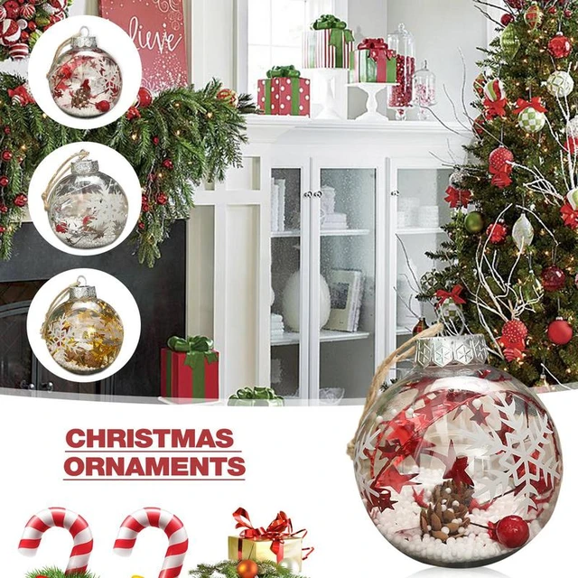 Transparent Christmas Balls Plastic  Clear Plastic Christmas Ornaments -  Clear - Aliexpress