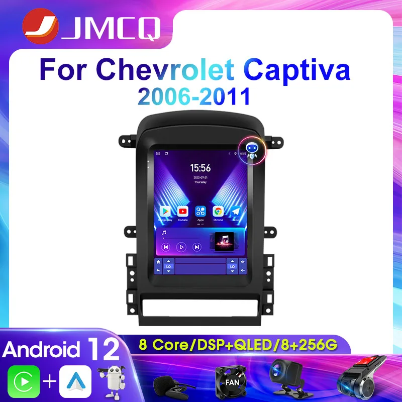 

JMCQ 2Din Car Radio for Chevrolet Captiva 2006-2011 Multimedia Video Player Navigation GPS Wireless Carplay 4G Android 12