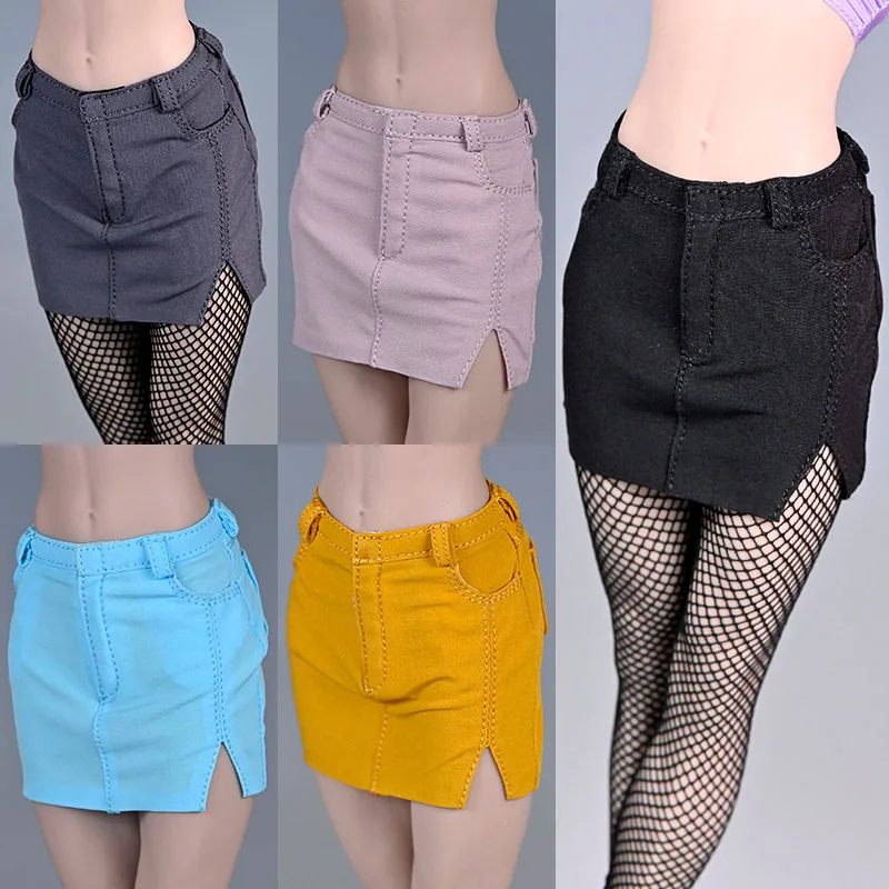 

1/6 женская короткая юбка-солдат, юбка с разрезом, модель одежды, подходит для 12 дюймов, экшн-фигурка, кукла для фото