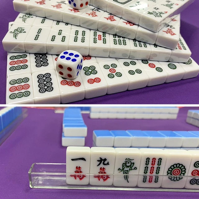 Mini Jogo Chinês De Mahjong, 144 Folhas, Jogos De Azulejos