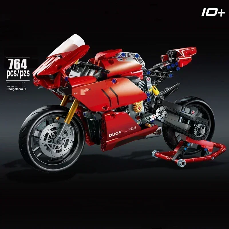 

674 шт., конструктор, Ducatis Panigale V4 R Motorfiets, Строительные кирпичи, игрушки для Jongens, детский сад, игрушки, Рождество