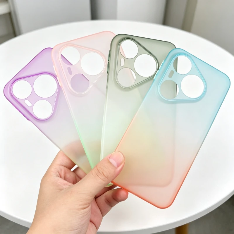 Vibrant Gradient Soft Silicone Shockproof Case - Ultra Thin Transparent TPU Cover