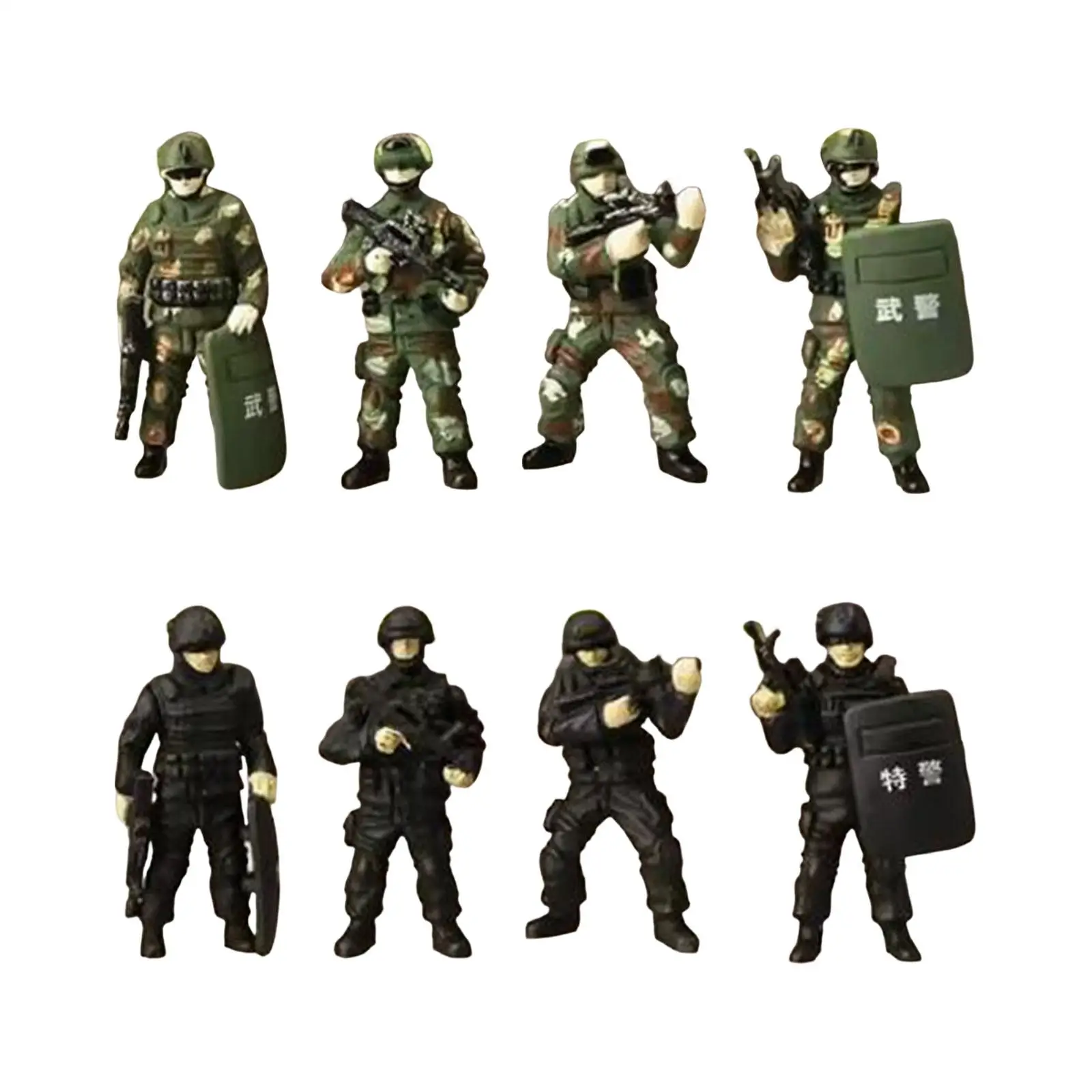 

4x 1/64 Miniature Figure Special Forces Model for Architecture Model S Gauge