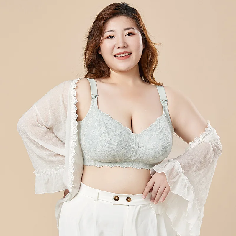 

Seamless Wireless Front Open C D E Cup Maternity Nursing Bras Postpartum Mother Breastfeeding Underwear Breast Feeding Bras