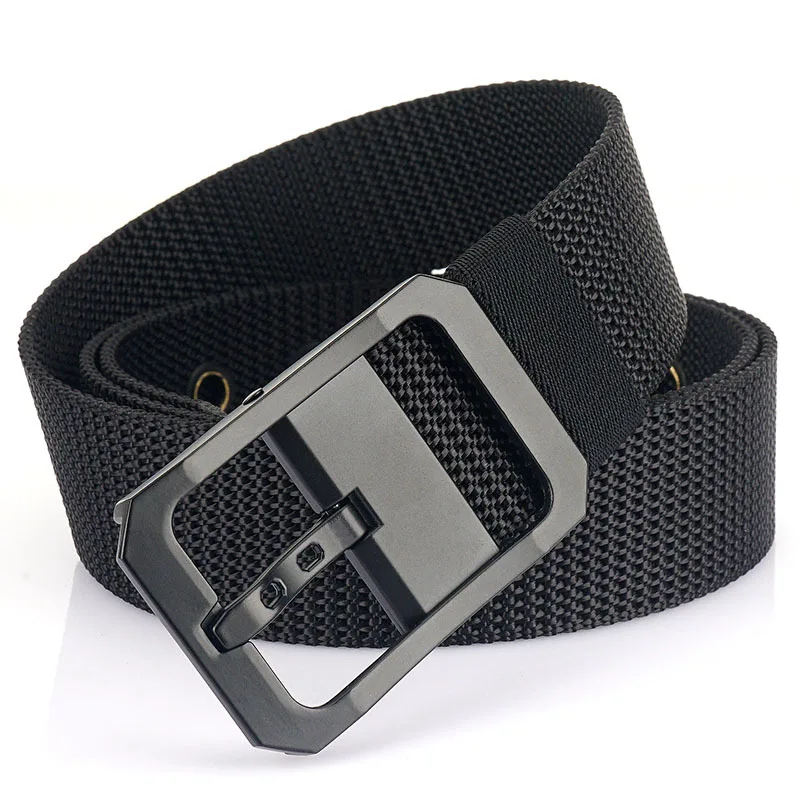 

Men's Belt High-quality Encrypted Nylon Hard Metal Steel Buckle Belt for Men Sports Belt Jeans Waistband Outdoor Accessories