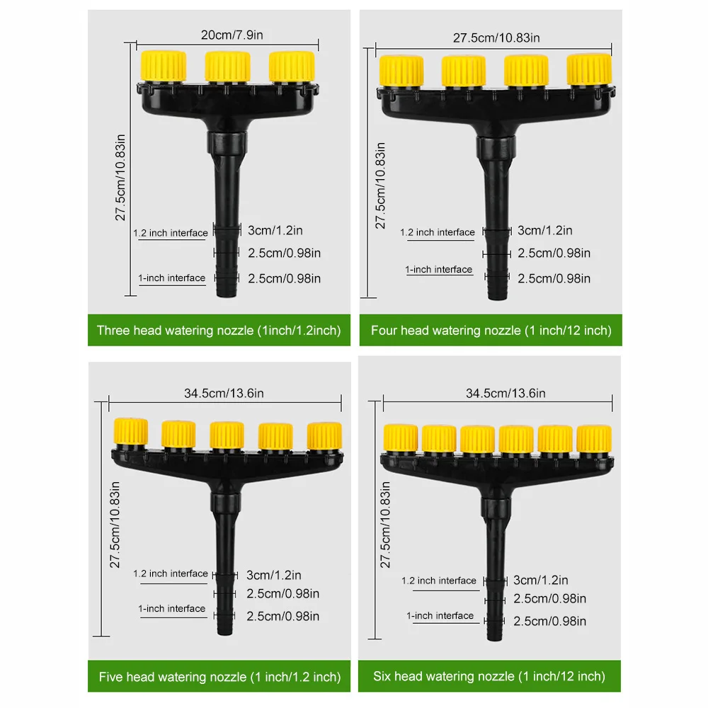 1PCS Agriculture Atomizer Nozzles Home Garden Lawn Water Sprinklers Farm Vegetables Irrigation Spray Adjustable Nozzle Tool